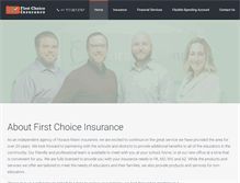 Tablet Screenshot of firstchoice-ins.com